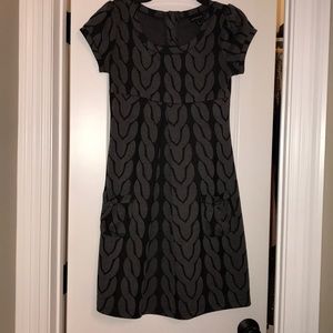 Sweet grey herringbone babydoll Dress